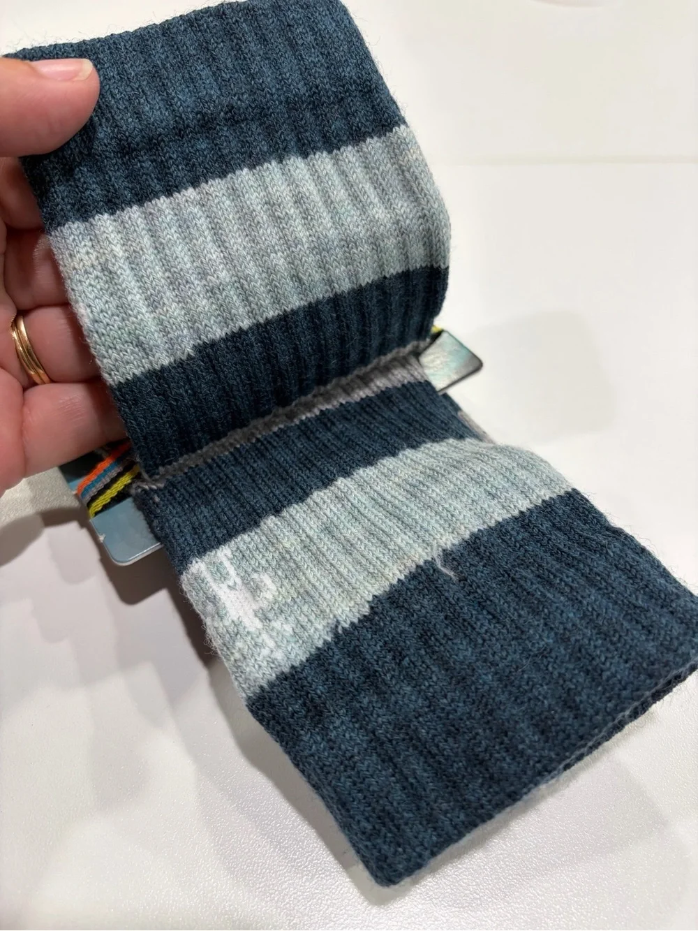 SmartWool Men's Small Everyday Barnsley Sweater Socks Blue Green NWT Stripes